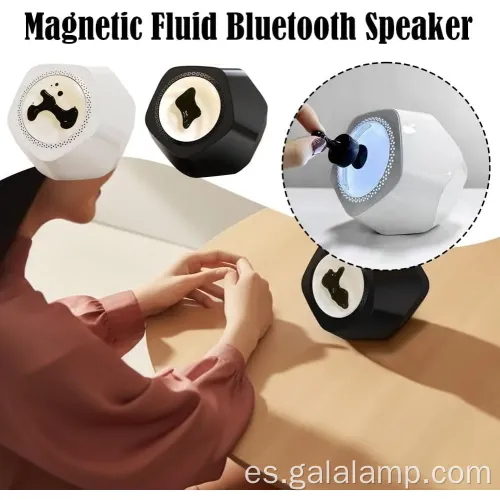 Altavoz de fluido magnético bailando para visualización de música visual